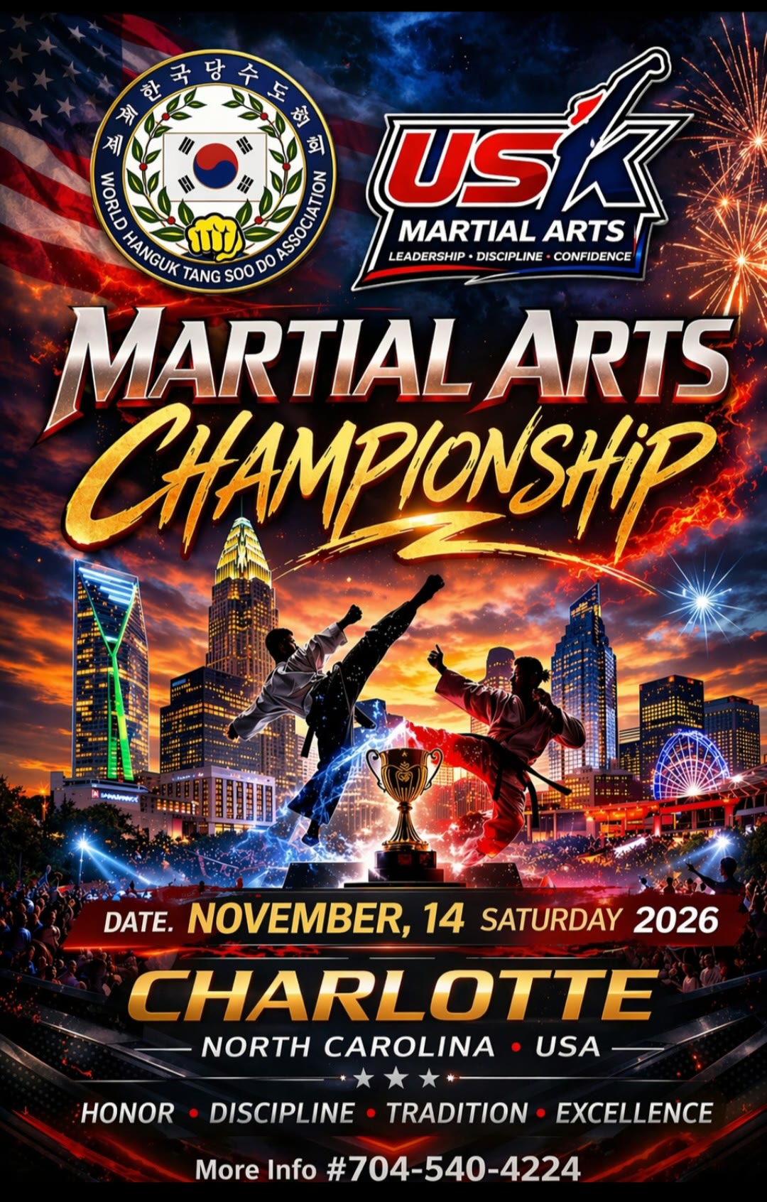 Martial Arts Championship — November 14, 2026, Charlotte, North Carolina